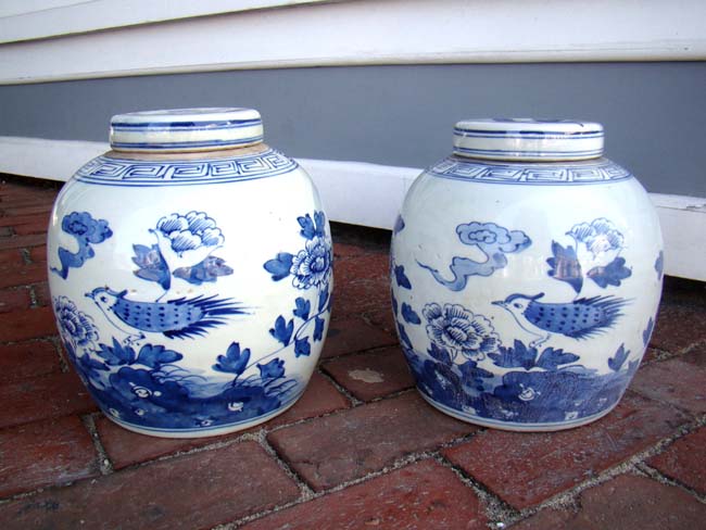 A nice pair of large Chinese Ginger Jars, 20th century
